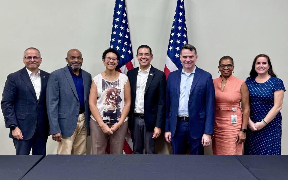Congressman Robert Garcia with panel of public health experts