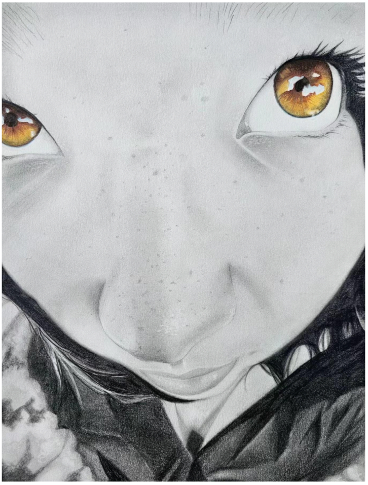 "Self Portrait 0.5" by Angelina Keller, winner of the 2024 CA-42 Congressional Art Competition