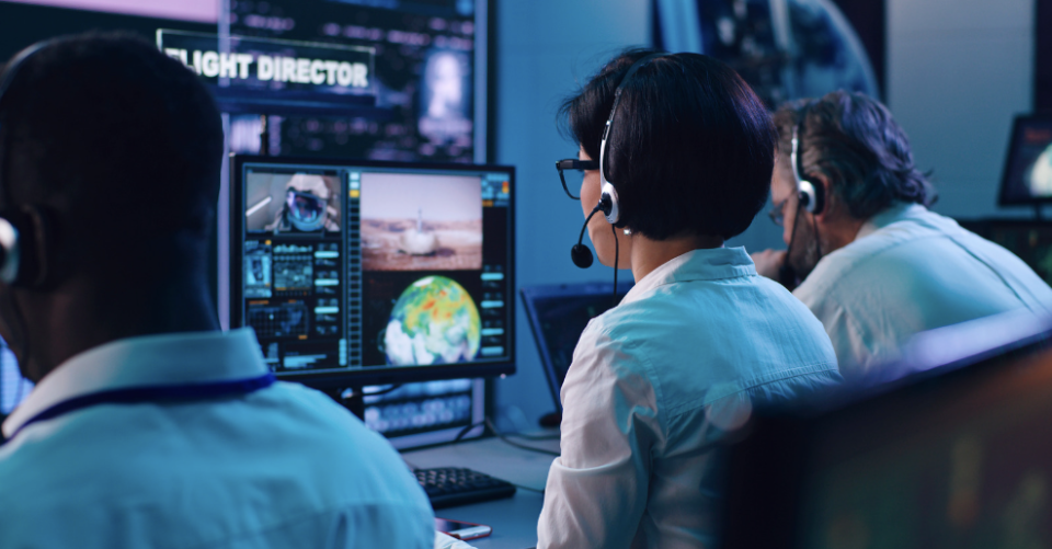 emergency operations center stock image